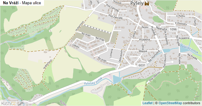 Na Vráži - mapa ulice