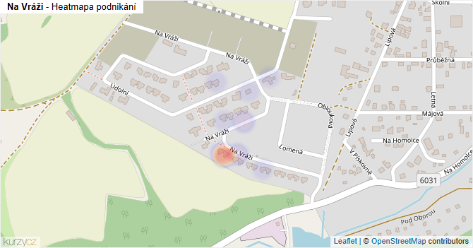 Na Vráži - mapa podnikání