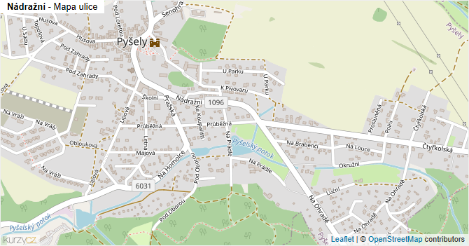 Nádražní - mapa ulice