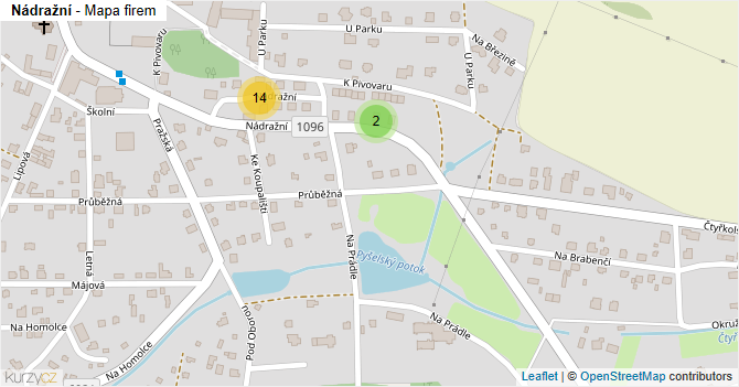Nádražní - mapa firem