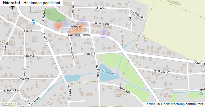 Nádražní - mapa podnikání
