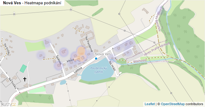 Nová Ves - mapa podnikání