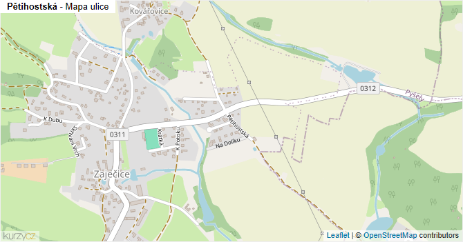 Pětihostská - mapa ulice