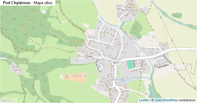 Pod Chytárnou - mapa ulice