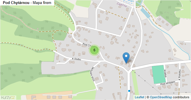 Pod Chytárnou - mapa firem