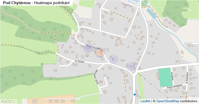 Pod Chytárnou - mapa podnikání