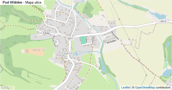Pod Hřištěm - mapa ulice