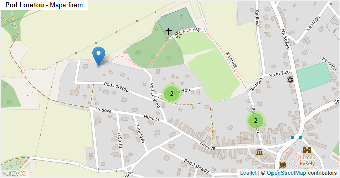 Pod Loretou - mapa firem