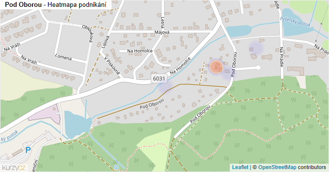 Pod Oborou - mapa podnikání