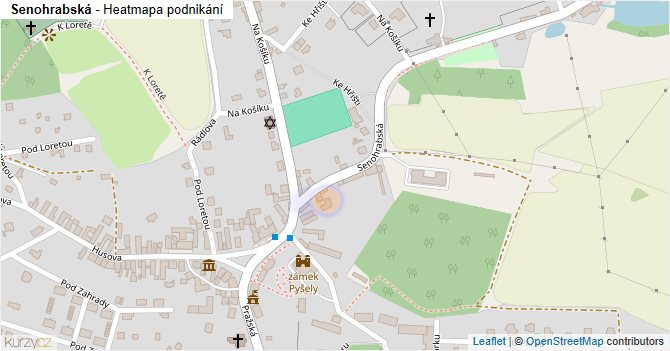 Senohrabská - mapa podnikání