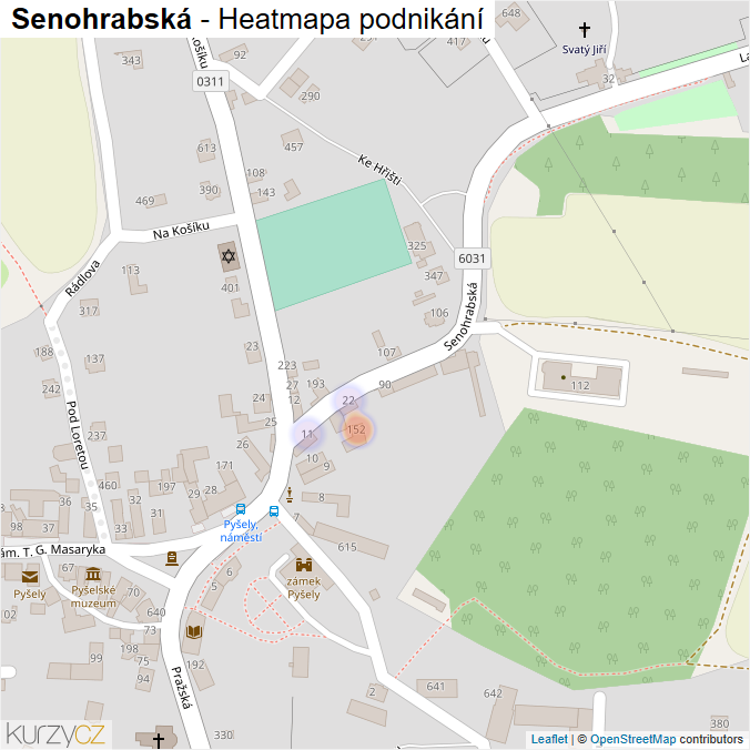 Mapa Senohrabská - Firmy v ulici.