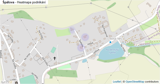 Špálova - mapa podnikání