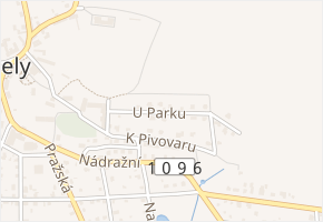 U Parku v obci Pyšely - mapa ulice