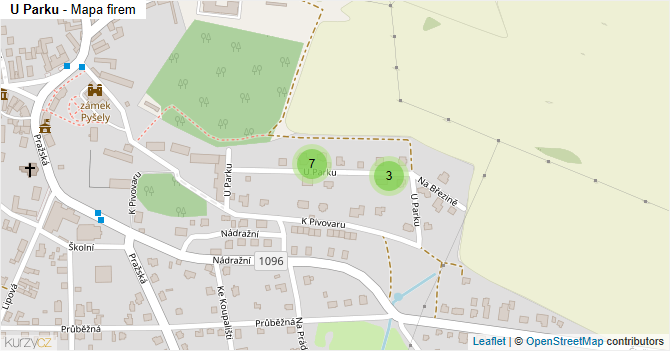 U Parku - mapa firem