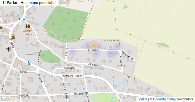 U Parku - mapa podnikání
