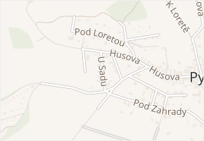U Sadu v obci Pyšely - mapa ulice