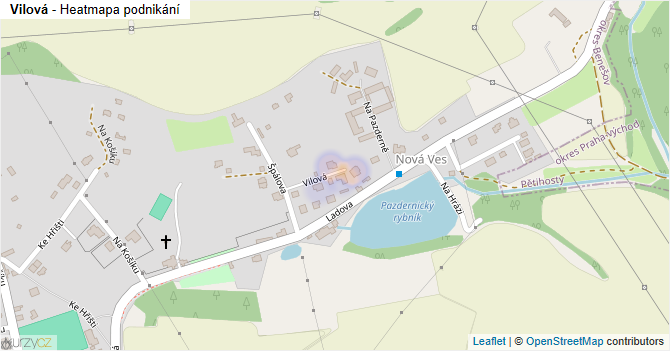 Vilová - mapa podnikání