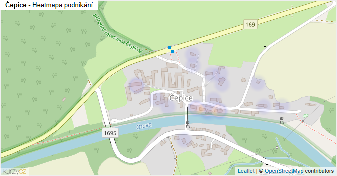 Čepice - mapa podnikání