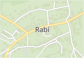 Rabí v obci Rabí - mapa části obce