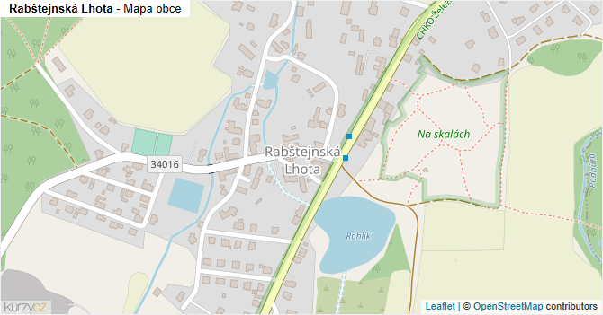 Rabštejnská Lhota - mapa obce