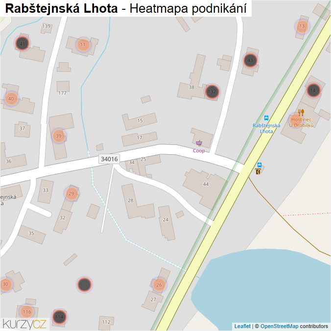 Mapa Rabštejnská Lhota - Firmy v obci.