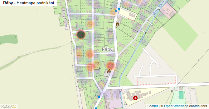 Ráby - mapa podnikání
