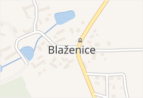 Blaženice v obci Rabyně - mapa části obce