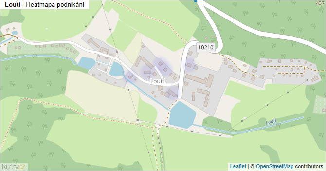 Loutí - mapa podnikání