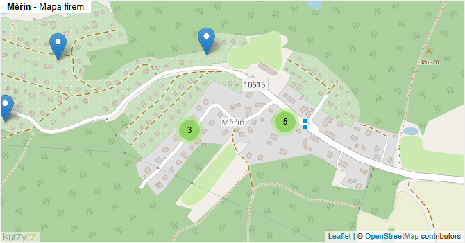 Měřín - mapa firem