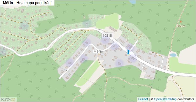 Měřín - mapa podnikání