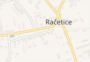 Račetice v obci Račetice - mapa části obce