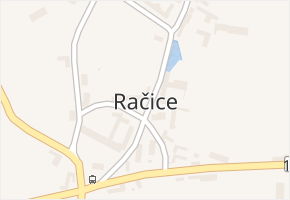 Račice v obci Račice - mapa části obce