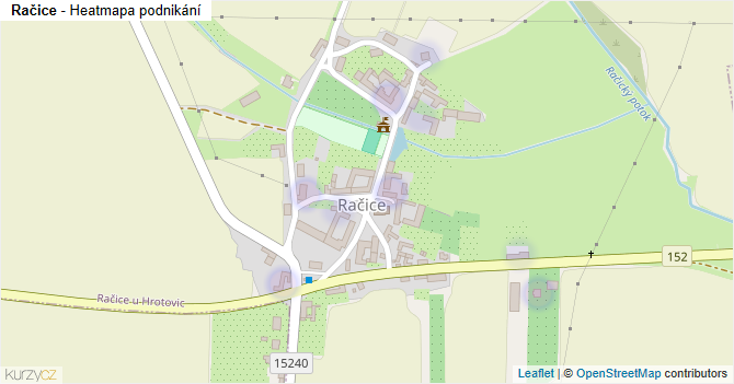 Račice - mapa podnikání