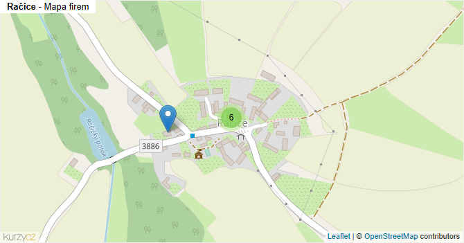 Račice - mapa firem