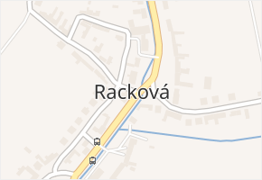 Racková v obci Racková - mapa části obce