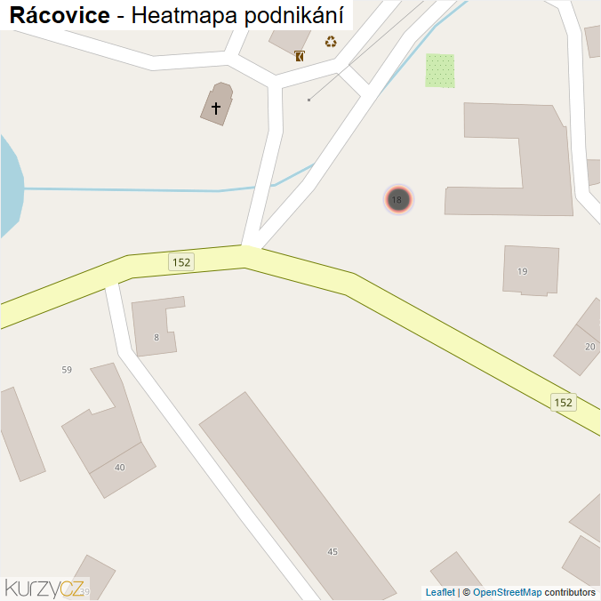 Mapa Rácovice - Firmy v obci.