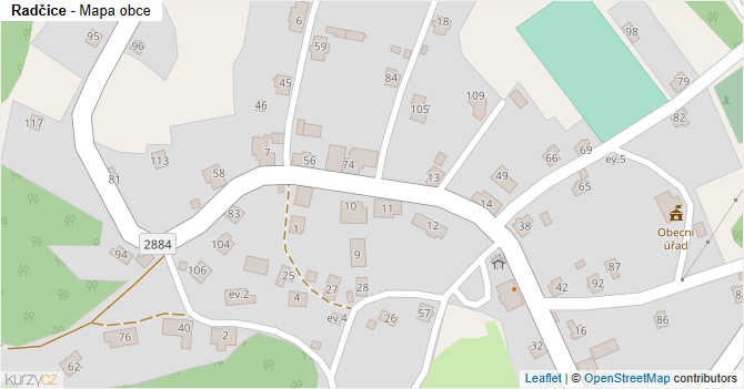 Radčice - mapa obce