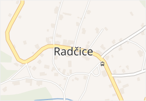 Radčice v obci Radčice - mapa části obce