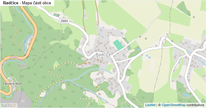 Radčice - mapa části obce