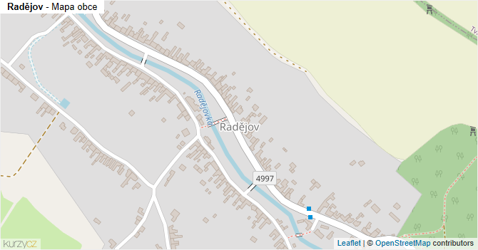 Radějov - mapa obce