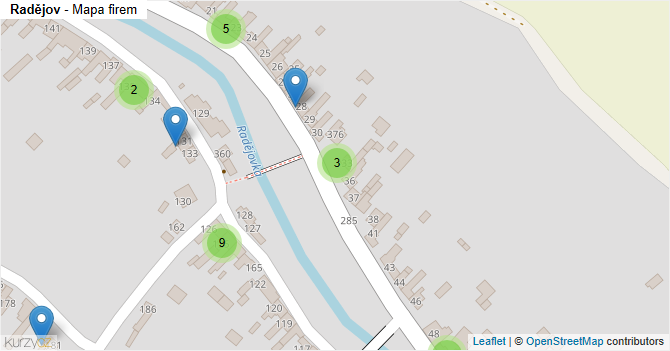 Radějov - mapa firem