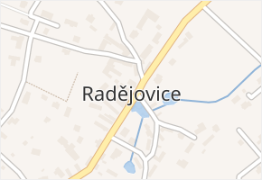 Radějovice v obci Radějovice - mapa části obce