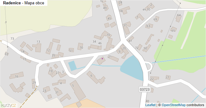 Radenice - mapa obce