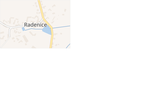 Radenice v obci Radenice - mapa části obce