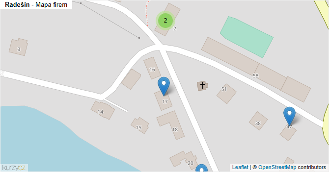 Radešín - mapa firem
