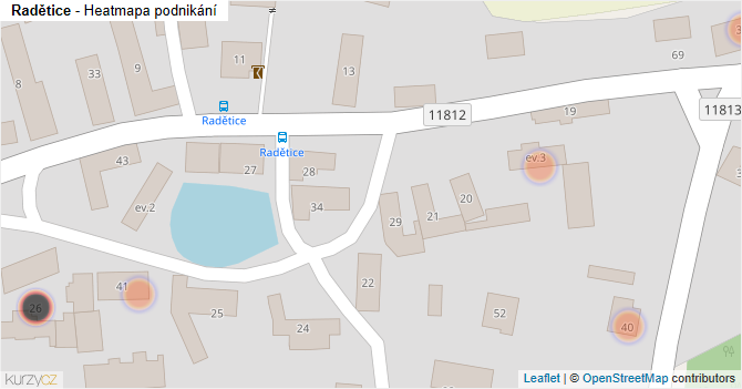 Radětice - mapa podnikání