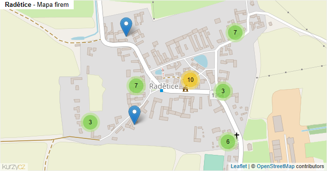 Radětice - mapa firem