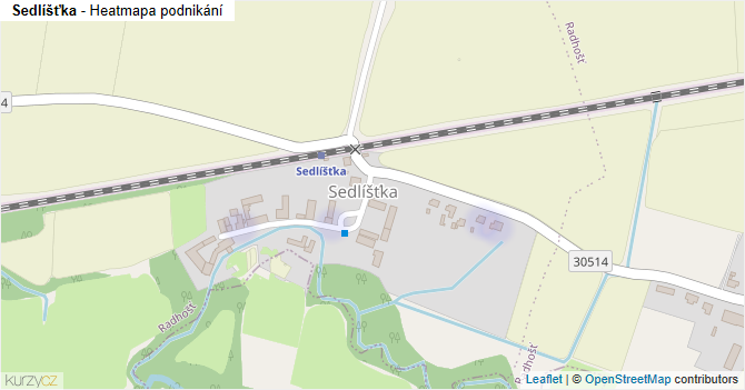 Sedlíšťka - mapa podnikání