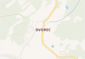 Dvorec v obci Radhostice - mapa části obce