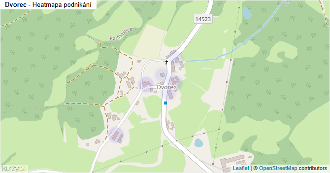 Dvorec - mapa podnikání